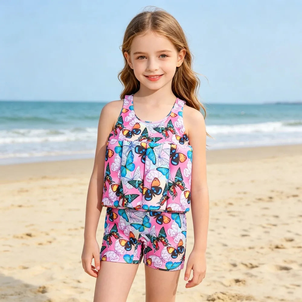 Buoyancy Swimsuit Kids One Piece Boys Girls Swimwear Suit Baby 1 2 3 4 5 Yrs Blue Space Dinosaur Children Swimming Training Vest