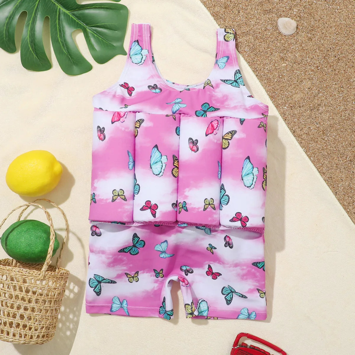 Buoyancy Swimsuit Kids One Piece Boys Girls Swimwear Suit Baby 1 2 3 4 5 Yrs Blue Space Dinosaur Children Swimming Training Vest