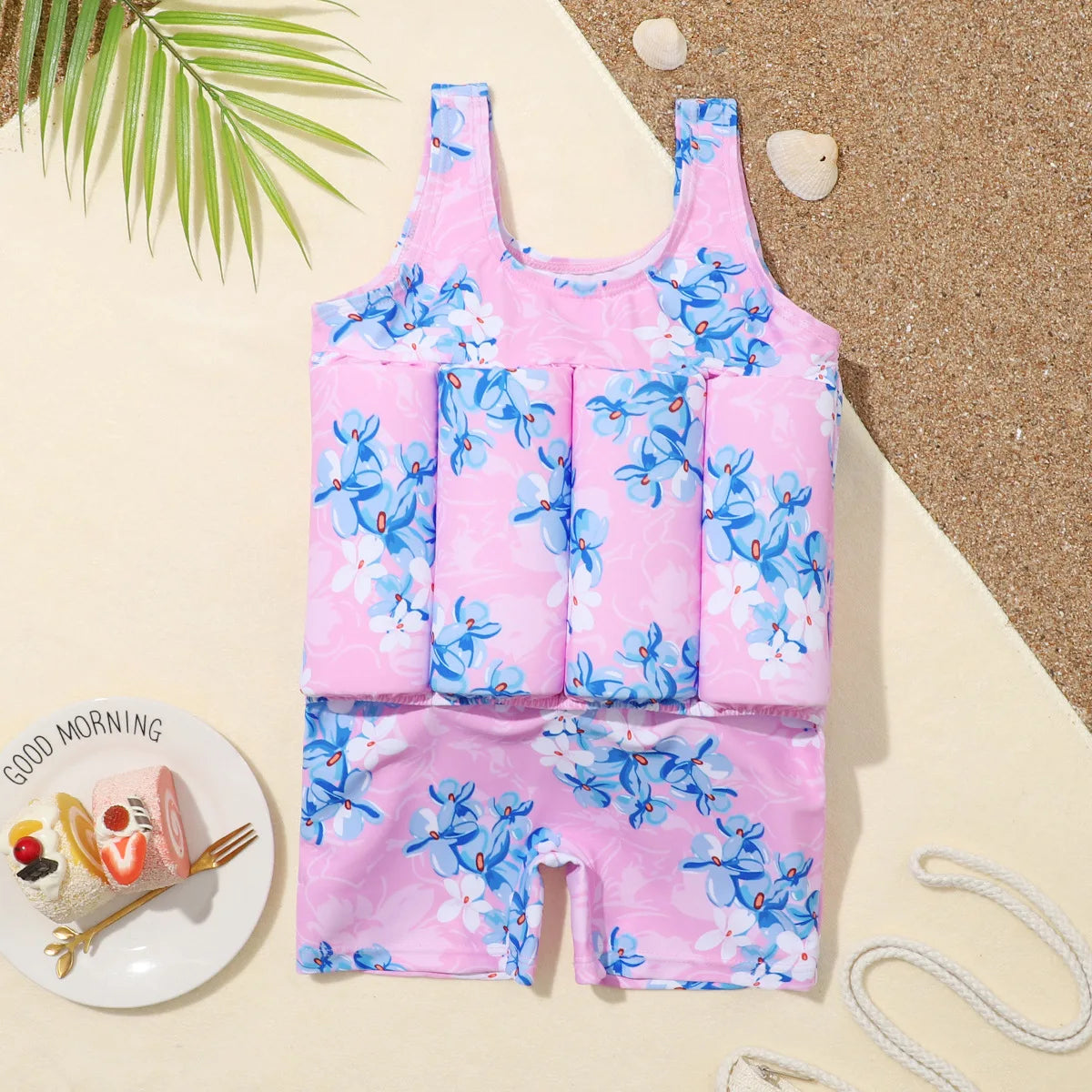 Buoyancy Swimsuit Kids One Piece Boys Girls Swimwear Suit Baby 1 2 3 4 5 Yrs Blue Space Dinosaur Children Swimming Training Vest